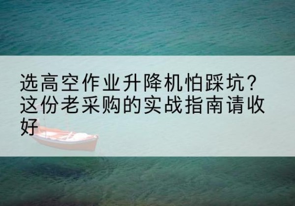 叶县高空作业升降机厂家推荐-选高空作业升降机怕踩坑？这份老采购的实战指南请收好