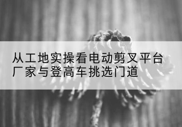 叶县电动剪叉升降平台厂家-从工地实操看电动剪叉平台厂家与登高车挑选门道